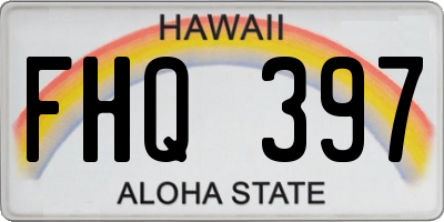 HI license plate FHQ397