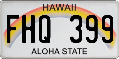 HI license plate FHQ399