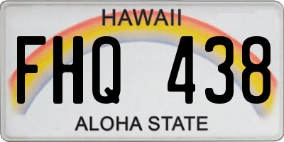 HI license plate FHQ438