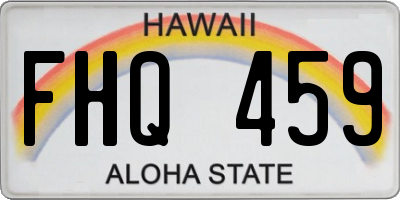 HI license plate FHQ459