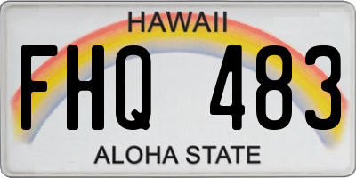 HI license plate FHQ483