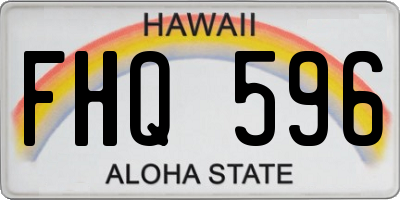 HI license plate FHQ596