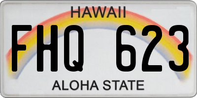 HI license plate FHQ623