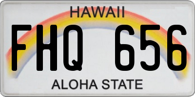 HI license plate FHQ656