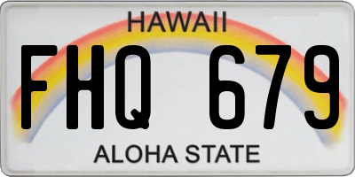 HI license plate FHQ679