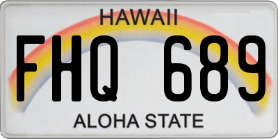 HI license plate FHQ689
