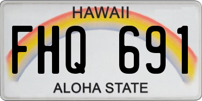 HI license plate FHQ691