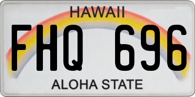 HI license plate FHQ696