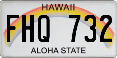HI license plate FHQ732