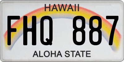 HI license plate FHQ887