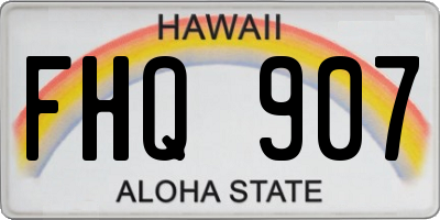 HI license plate FHQ907