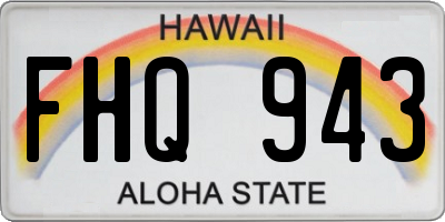 HI license plate FHQ943