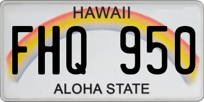 HI license plate FHQ950