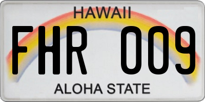 HI license plate FHR009