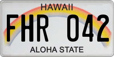 HI license plate FHR042