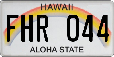 HI license plate FHR044