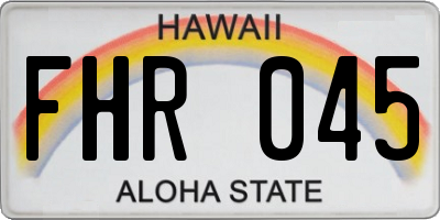 HI license plate FHR045