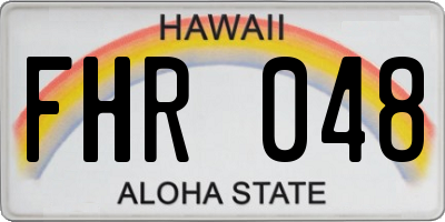 HI license plate FHR048