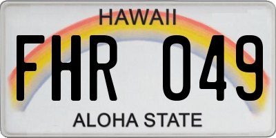 HI license plate FHR049