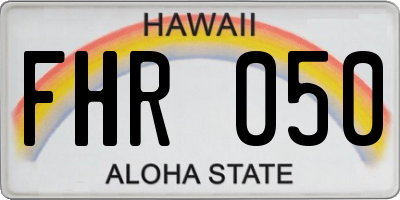 HI license plate FHR050
