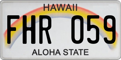 HI license plate FHR059