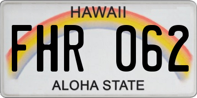 HI license plate FHR062