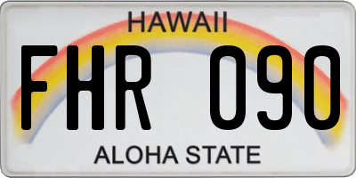 HI license plate FHR090