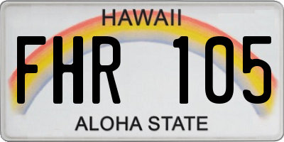 HI license plate FHR105