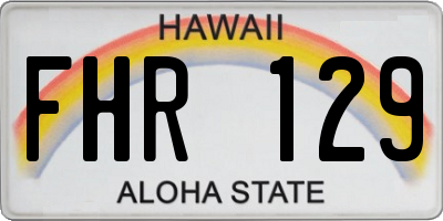 HI license plate FHR129