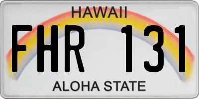 HI license plate FHR131