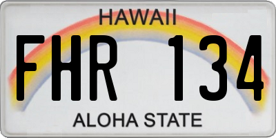HI license plate FHR134