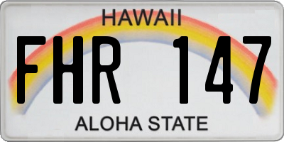 HI license plate FHR147