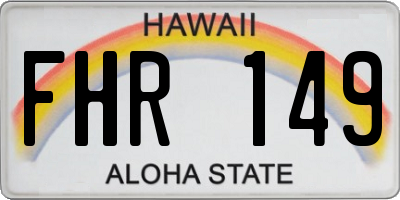HI license plate FHR149