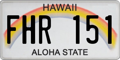 HI license plate FHR151