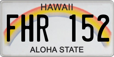 HI license plate FHR152