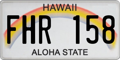 HI license plate FHR158