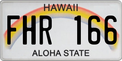 HI license plate FHR166