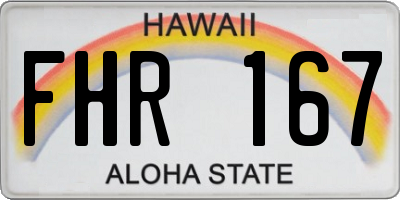 HI license plate FHR167