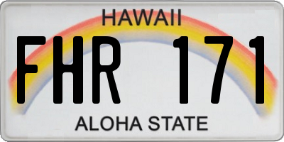 HI license plate FHR171