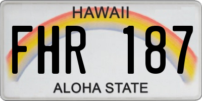 HI license plate FHR187