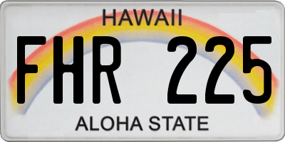 HI license plate FHR225