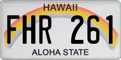 HI license plate FHR261