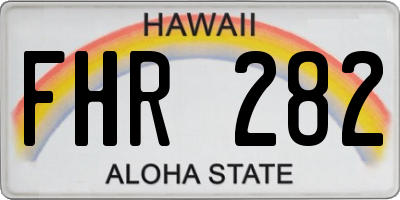 HI license plate FHR282