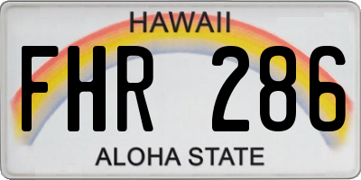 HI license plate FHR286