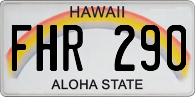 HI license plate FHR290