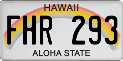 HI license plate FHR293