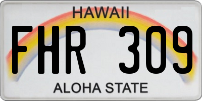 HI license plate FHR309