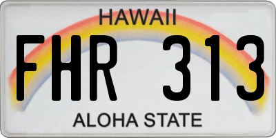 HI license plate FHR313