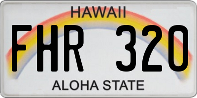 HI license plate FHR320