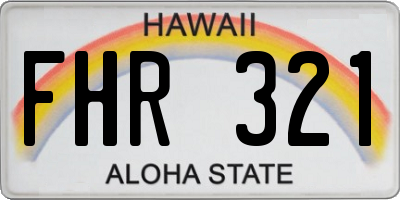 HI license plate FHR321